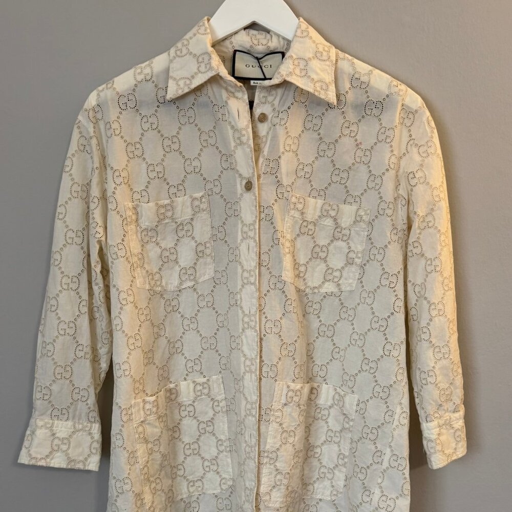 GUCCI GG Broderie Anglaise Shirt
